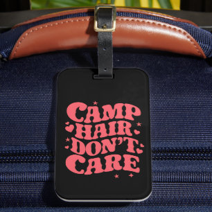 Etiqueta Para Maletas Pelo de Campamento No Importa Chicas de Camping de