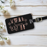 Etiqueta Para Maletas Peluquería Rosa Gold personalizada<br><div class="desc">Este diseño puede ser personalizado en el área proporcionada cambiando la foto y/o el texto. O puede personalizarse eligiendo la opción de hacer clic en el personalizar y borrar o cambiar el color del fondo, agregar texto, cambiar el color o estilo del texto o eliminar el texto para un diseño...</div>