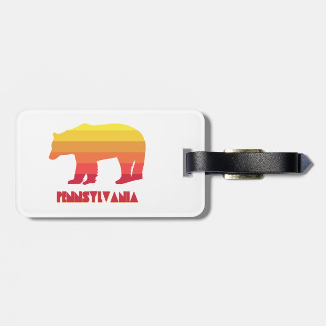 Etiqueta Para Maletas Pennsylvania Bear (Atrás Horizontal)