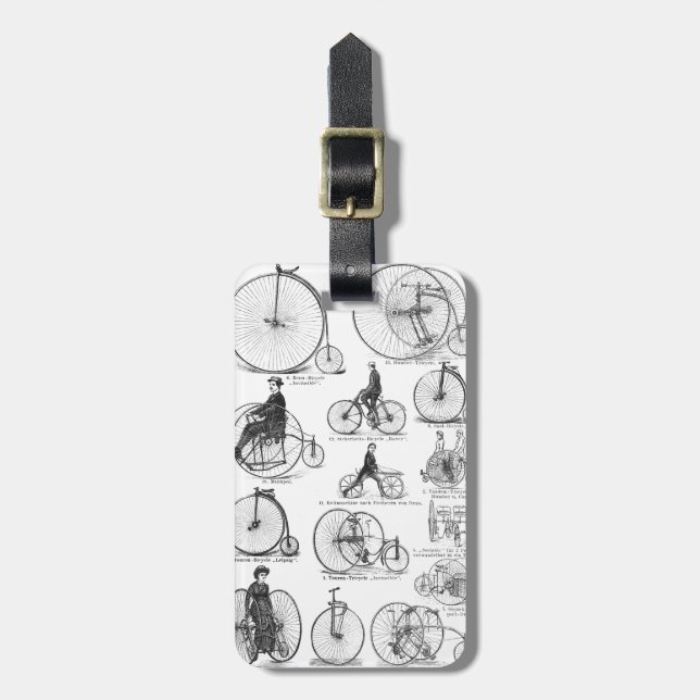 Etiqueta Para Maletas Penny Farthing (Frente Vertical)