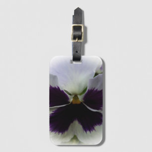 Etiqueta Para Maletas Pensamiento morado y blanco