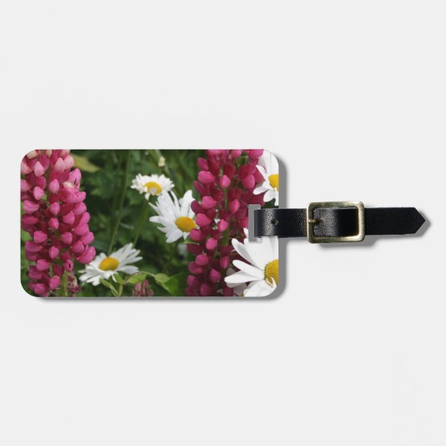 Etiqueta Para Maletas Pensando En Tus Flores Florales (Frente Horizontal)