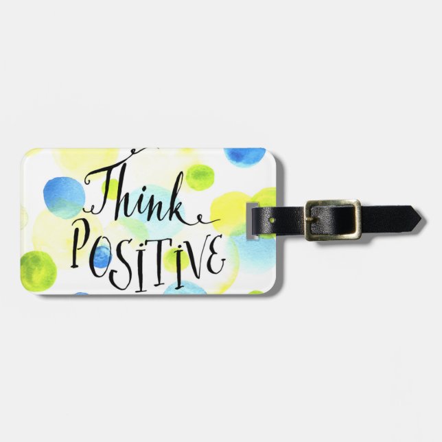 Etiqueta Para Maletas Pensar positivo (Frente Horizontal)