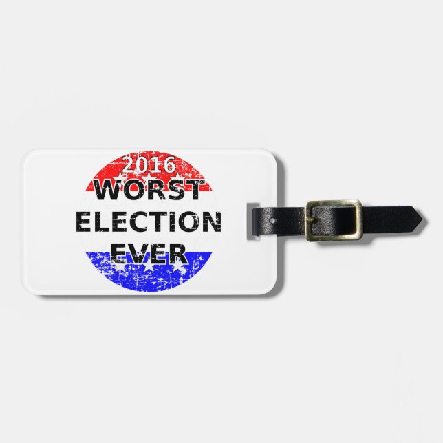 Etiqueta Para Maletas Peor Elección Nunca (Frente Horizontal)