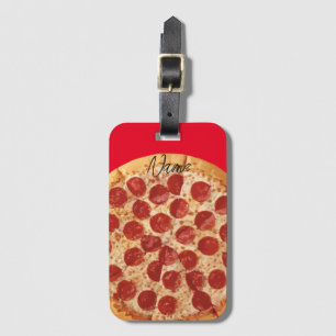 Etiqueta Para Maletas Pepperoni Pizza Thunder_Cove