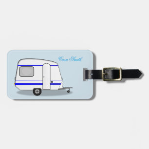 Etiqueta Para Maletas Pequeña caravana gitana de remolques racionalizada