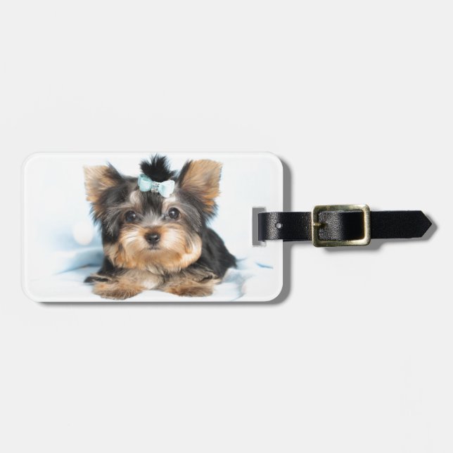 Etiqueta Para Maletas Pequeño diseño minúsculo lindo del perrito de (Frente Horizontal)