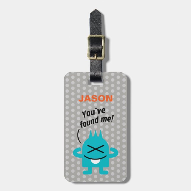 Etiqueta Para Maletas Pequeño monstruo (personalizado) (Frente Vertical)