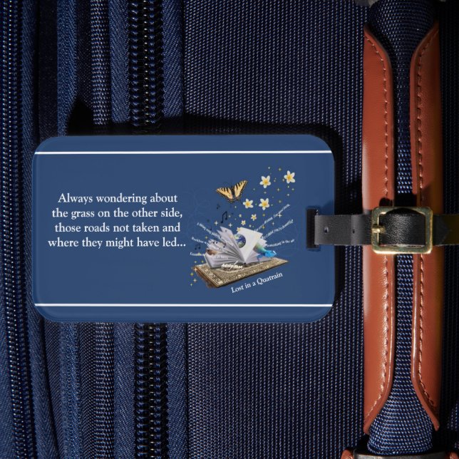 Etiqueta Para Maletas Perdida en Quatrain por Adiela Akoo (Anverso In Situ 4)