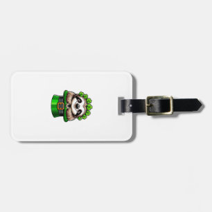 Etiqueta Para Maletas Perezoso Día de San Patricio Leprechaun Trébol Irl
