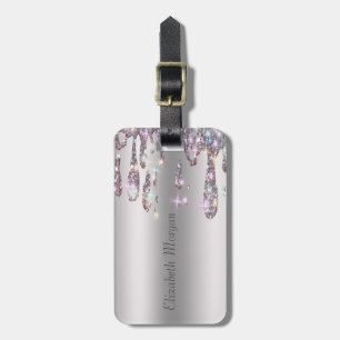 Etiqueta Para Maletas Perforaciones de Purpurina de moda de moda, de ray