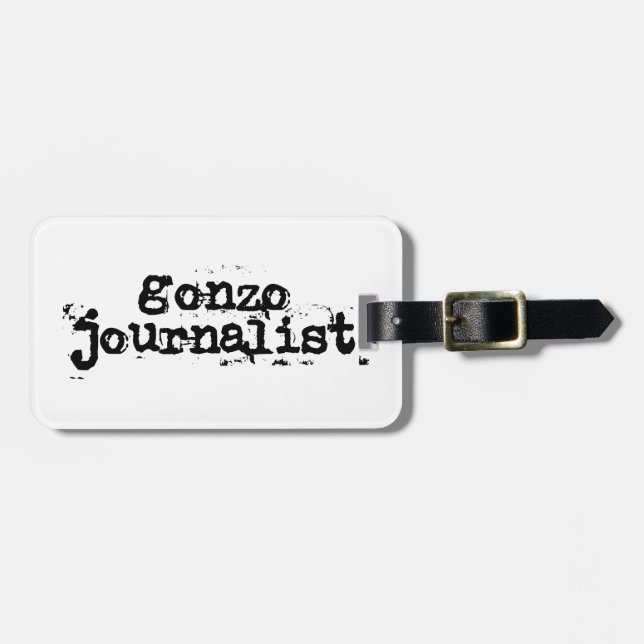 Etiqueta Para Maletas Periodista de Gonzo (Frente Horizontal)