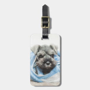 Etiqueta Para Maletas Perrito después del baño