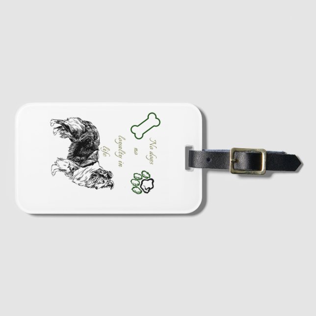 Etiqueta Para Maletas Perro (Anverso horizontal)