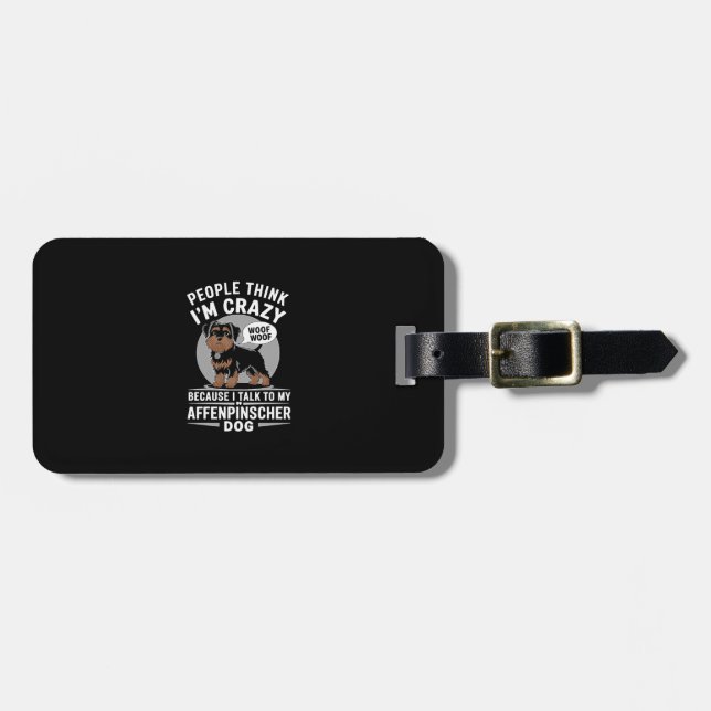 Etiqueta Para Maletas Perro Affenpinscher (Frente Horizontal)