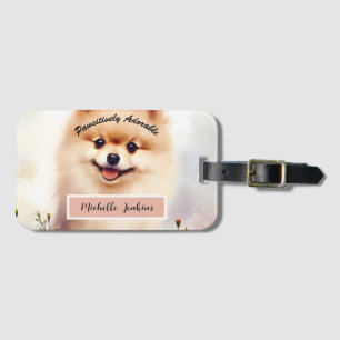 Etiqueta Para Maletas Perro Cute, Pomerania