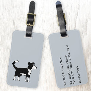 Etiqueta Para Maletas Perro de Collie de borde