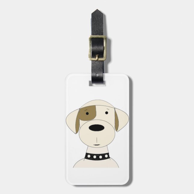 Etiqueta Para Maletas Perro de Dibujos Animados (Frente Vertical)