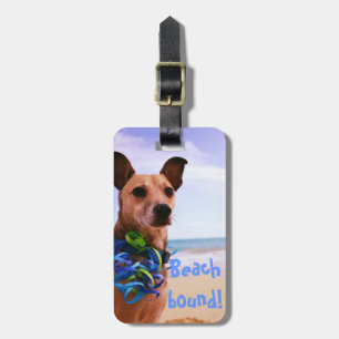 Etiqueta Para Maletas Perro de la playa