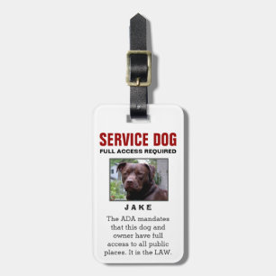 Etiqueta Para Maletas Perro del servicio - insignia requerida acceso