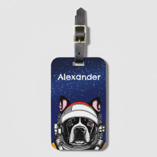 Etiqueta Para Maletas Perro Espacial Personalizado