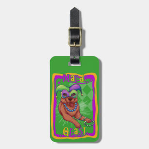 Etiqueta Para Maletas Perro Mardi Gras