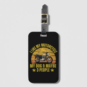 Etiqueta Para Maletas Perro Motocicleta