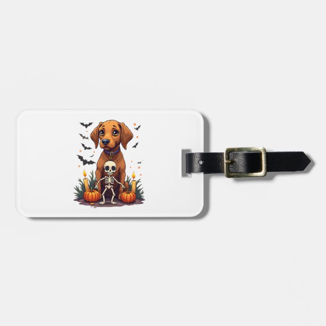 Etiqueta Para Maletas Perro Voodoo Vizsla (Frente Horizontal)