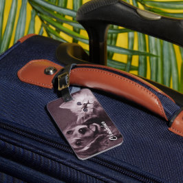 Etiqueta Para Maletas Perro y gato, buscando personalizado