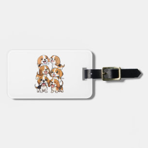 Etiqueta Para Maletas perros beagles adorables