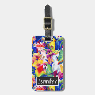 Etiqueta Para Maletas Perros de color de agua de nombre personalizado