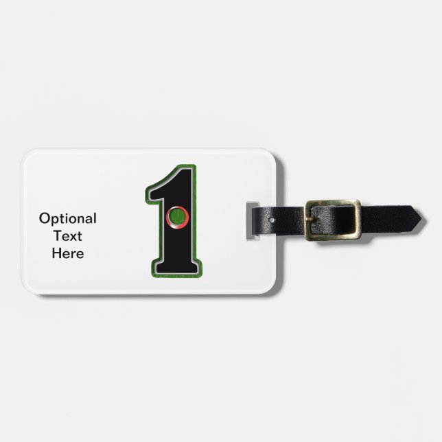 Etiqueta Para Maletas ¡Personalice este agujero afortunado del golfista (Frente Horizontal)