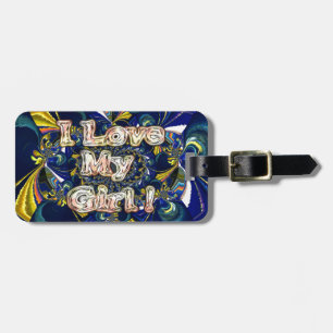 Etiqueta Para Maletas Personaliza tu amor infinito: Amo a mi Chica