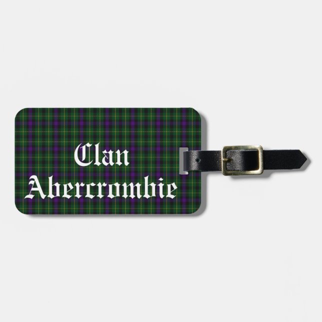 Etiqueta Para Maletas Personalizable Clan Abercrombie Tartan (Frente Horizontal)