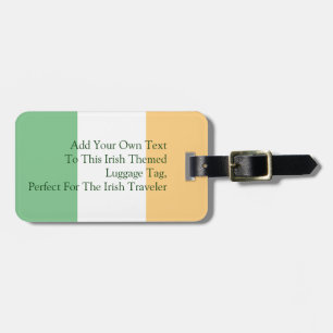 Etiqueta Para Maletas Personalizable de bandera irlandesa
