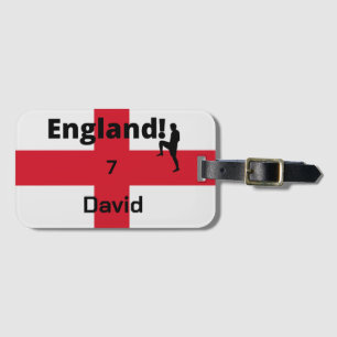 Etiqueta Para Maletas Personalizable de jugador de fútbol de Inglaterra