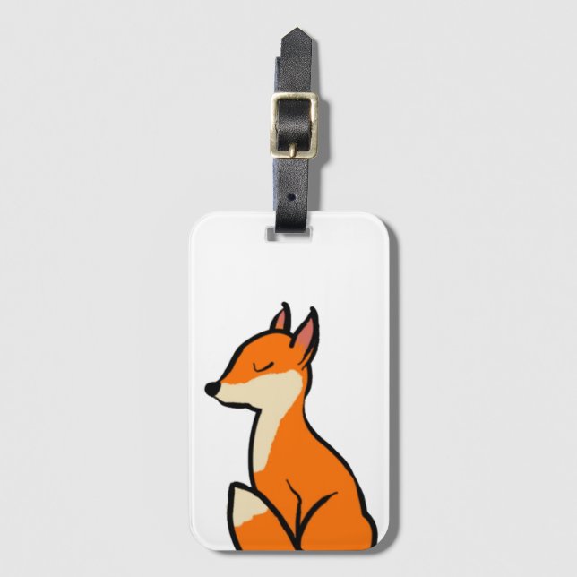 Etiqueta Para Maletas Personalizable Fox (Anverso vertical)
