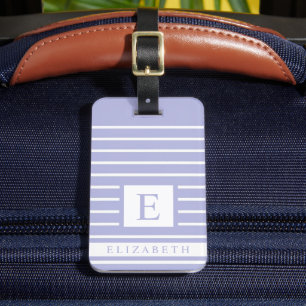 Etiqueta Para Maletas Personalizable Lavender Purple Light Sky Blue