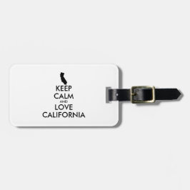 Etiqueta Para Maletas Personalizable MANTENER CALMA Y AMAR CALIFORNIA