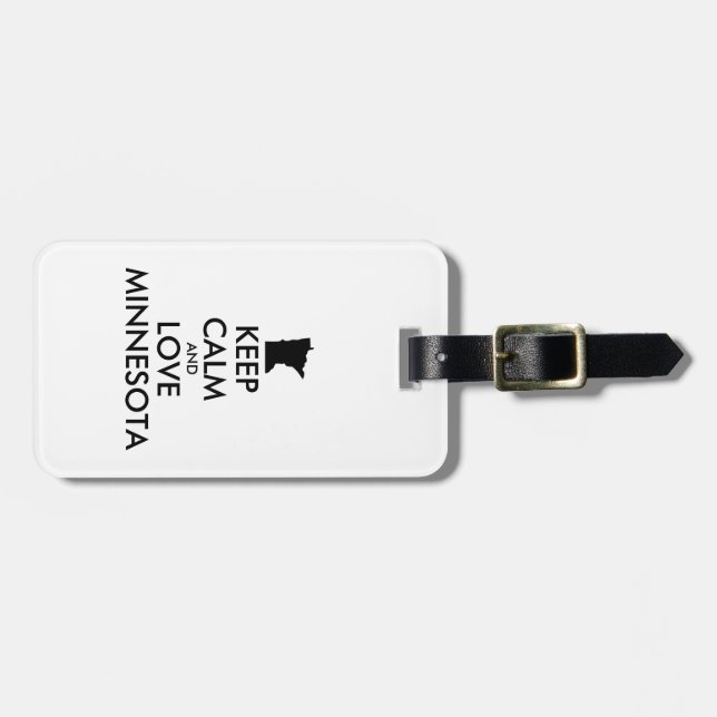 Etiqueta Para Maletas Personalizable MANTENGA CALMA Y AME A MINNESOTA