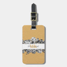 Personalizable Nombre Rosas Gold Moda Monograma Lu