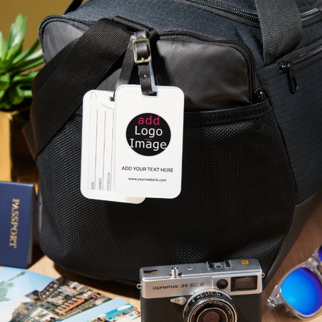 Etiqueta Para Maletas Personalizable profesional moderno (Anverso & Reverso)