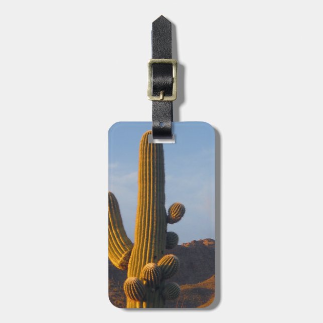 Etiqueta Para Maletas Personalizable Saguaro Cactus (Frente Vertical)