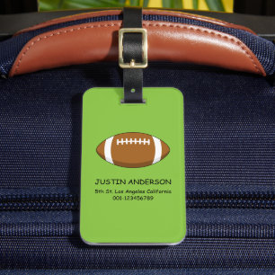 Etiqueta Para Maletas Personalización de la pelota de rugby de fútbol es