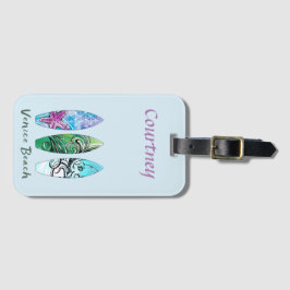 Etiqueta Para Maletas Personalización de tablas de surf de Venice Beach 