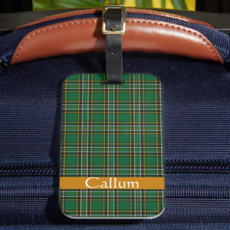 Etiqueta Para Maletas Personalización del tartán nacional irlandés