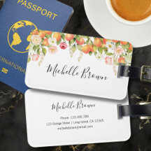 Personalizado Acuarela Naranja Floral Elegante