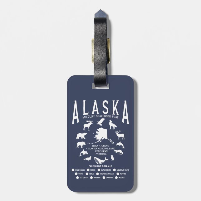 Etiqueta Para Maletas Personalizado Alaska (Atrás Vertical)