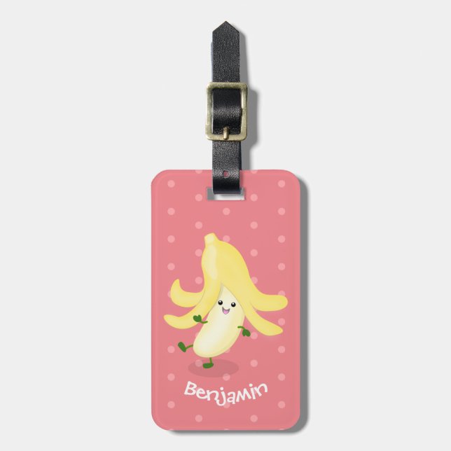 Etiqueta Para Maletas Personalizado bananero Cute kawaii (Frente Vertical)