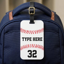 Personalizado Béisbol nombre jugador número bolso 